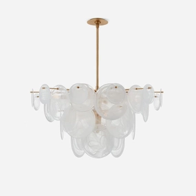 Brass Discs Cascading Chandelierrustic chandelier,bedroom chandelier 