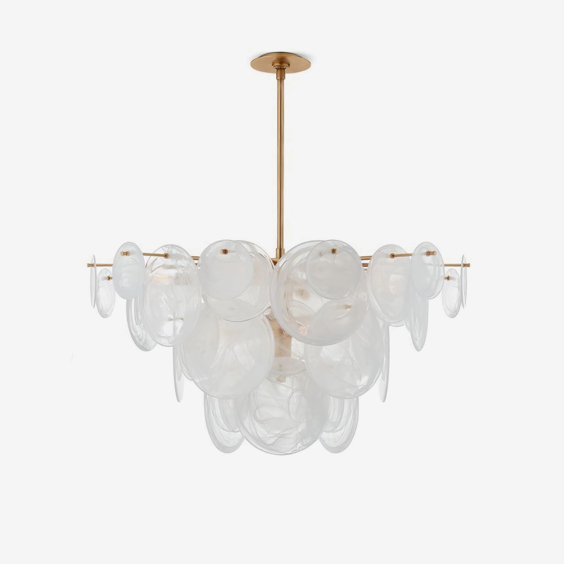 Brass Discs Cascading Chandelierrustic chandelier,bedroom chandelier 