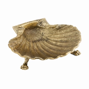 Brass Scarlett Shell Dish - 6" Widenordic style desktop ornaments