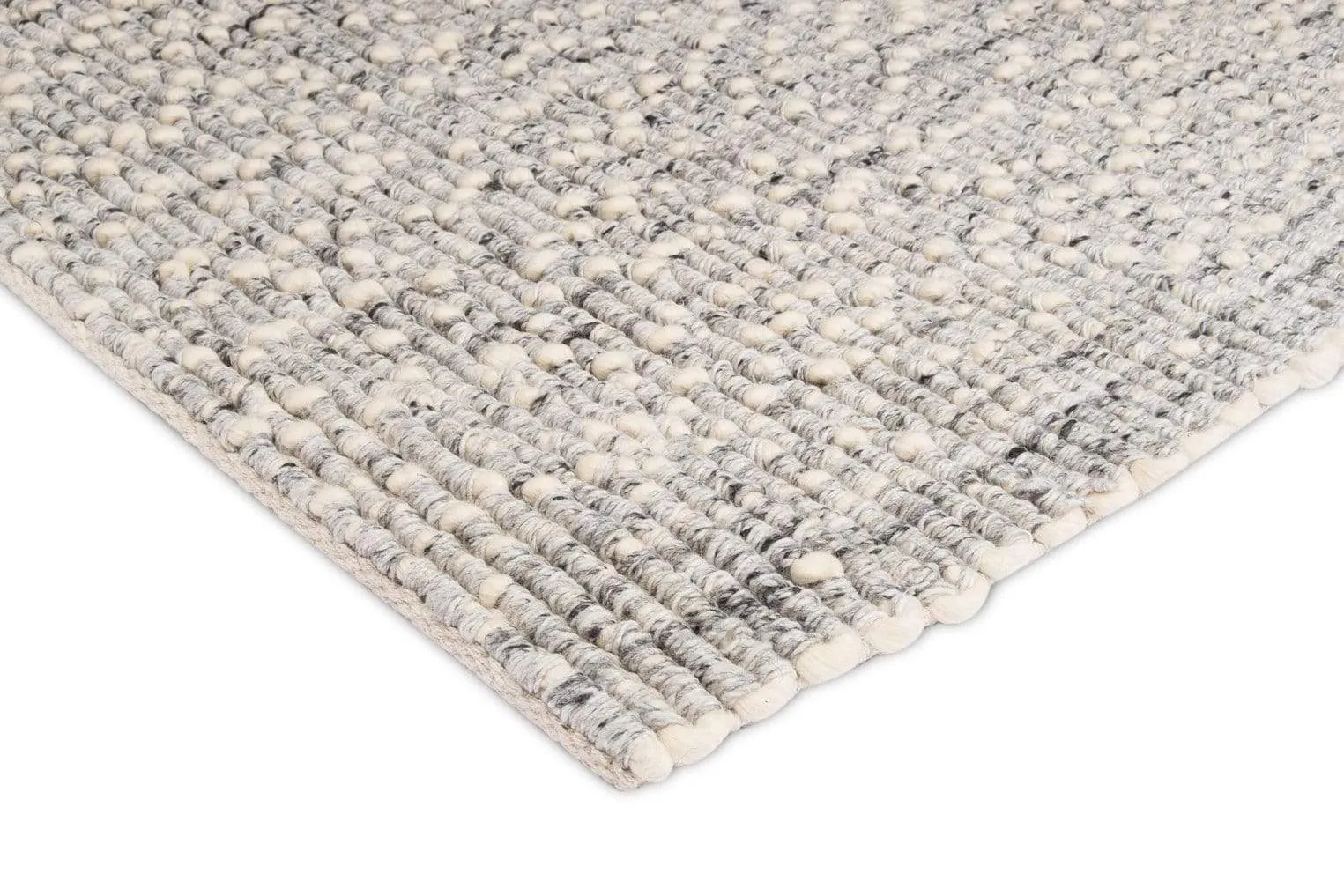 Bree Ivory and Grey Marble Wool Rug