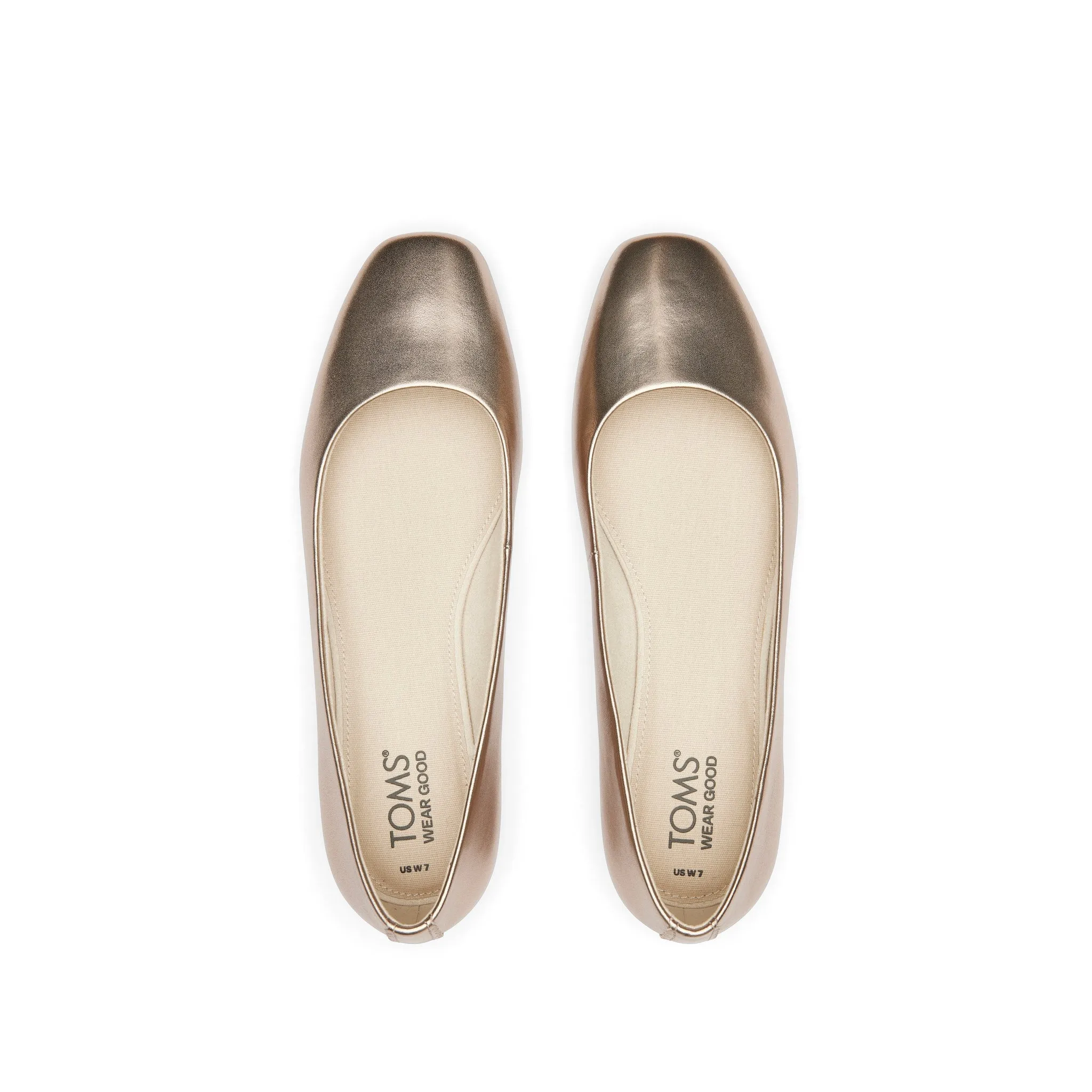 Briella Gold Leather Flat