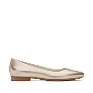 Briella Gold Leather Flat
