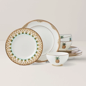 British Colonial Bamboo 12-Piece Dinnerware Setmodern kitchen decor ,kitchen dinner set ,dinnerware 