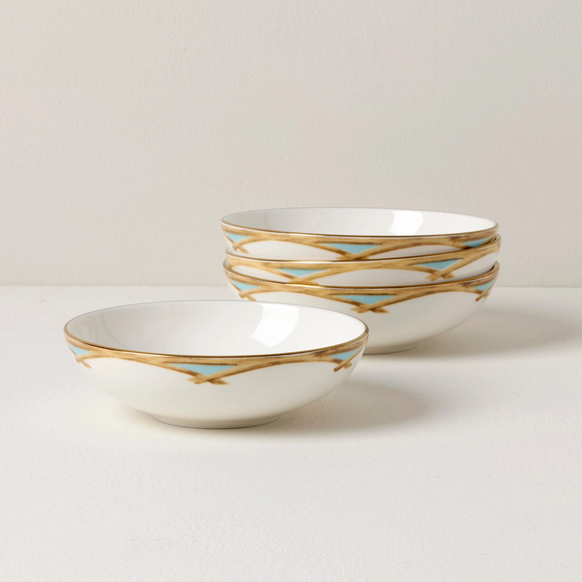 British Colonial Bamboo Fruit Bowls - Set of 4modern kitchen decor ,kitchen dinner set ,dinnerware 