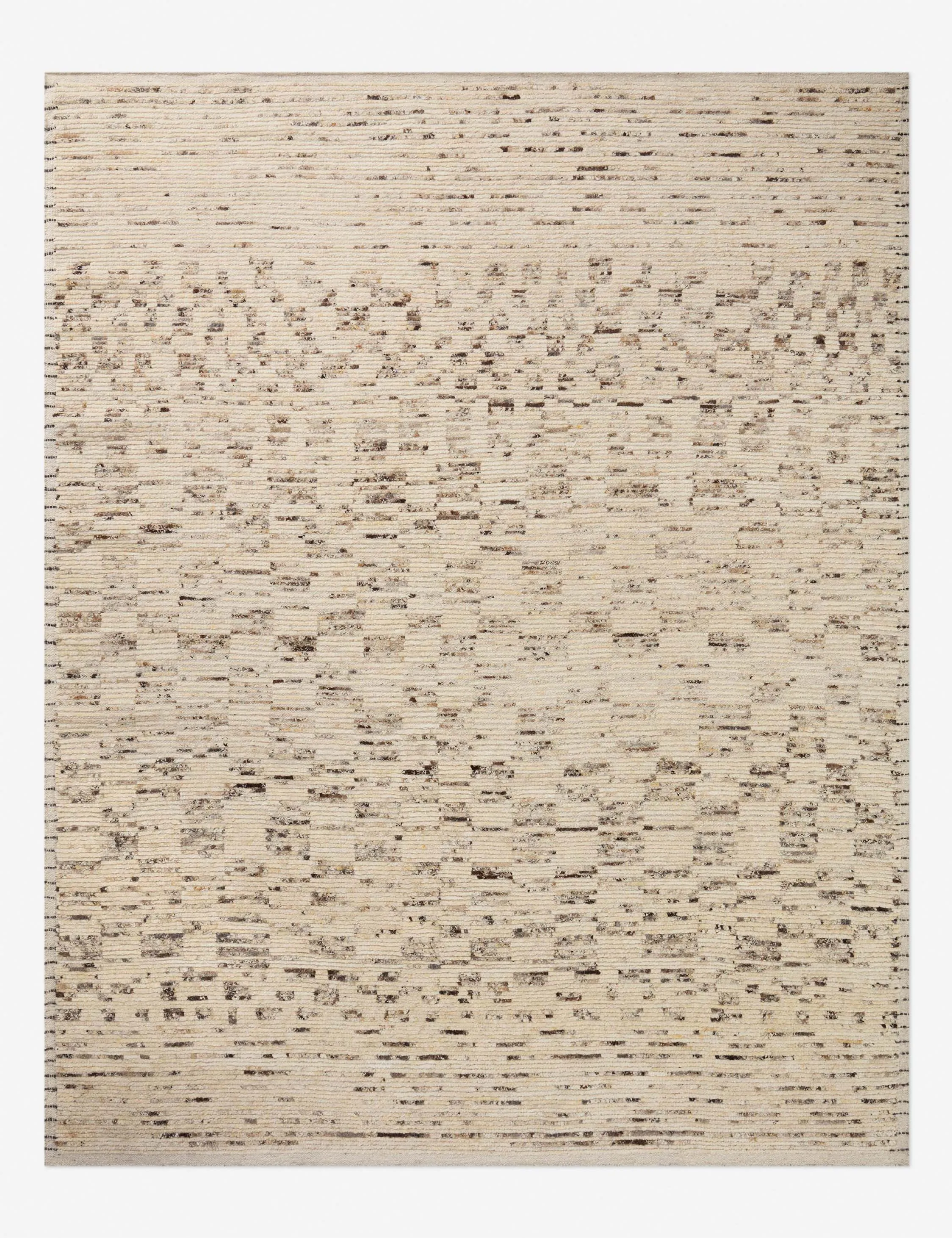 Briyana I Hand-Knotted Wool Rug by Amber Lewis x Loloimodern color block patchwork rug