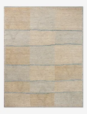 Briyana III Hand-Knotted Wool Rug by Amber Lewis x Loloimodern color block patchwork rug