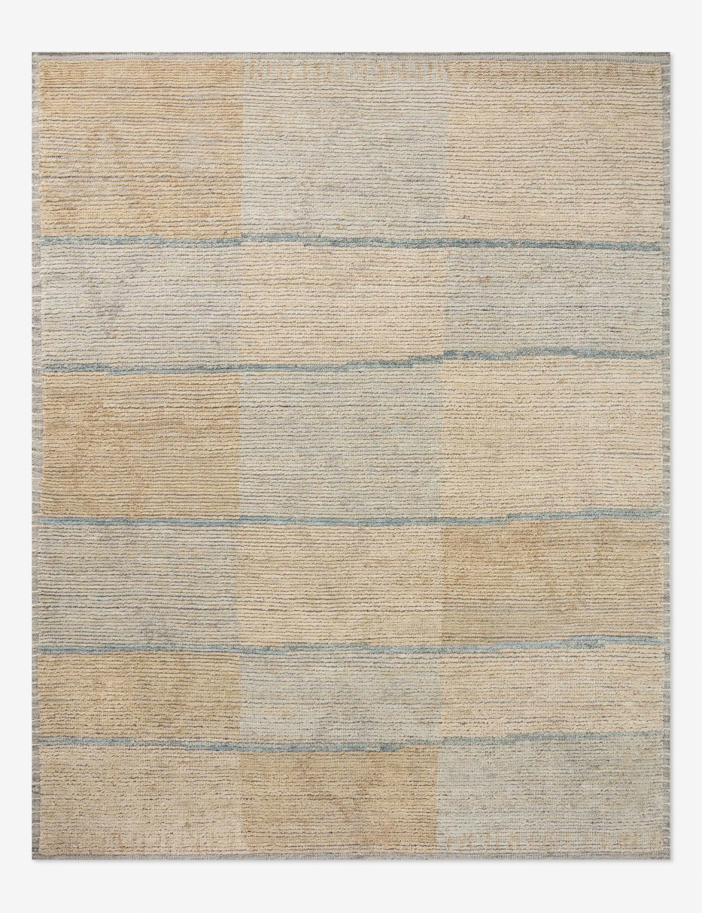 Briyana III Hand-Knotted Wool Rug by Amber Lewis x Loloimodern color block patchwork rug