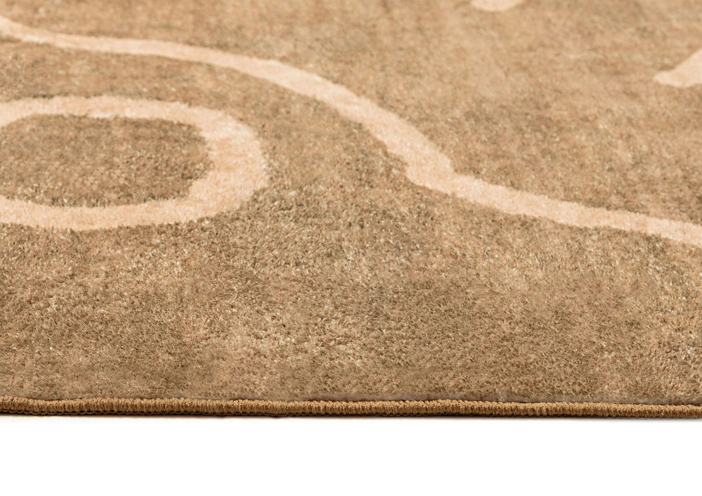 Bruna Brown Hand Drawn Washable Rug