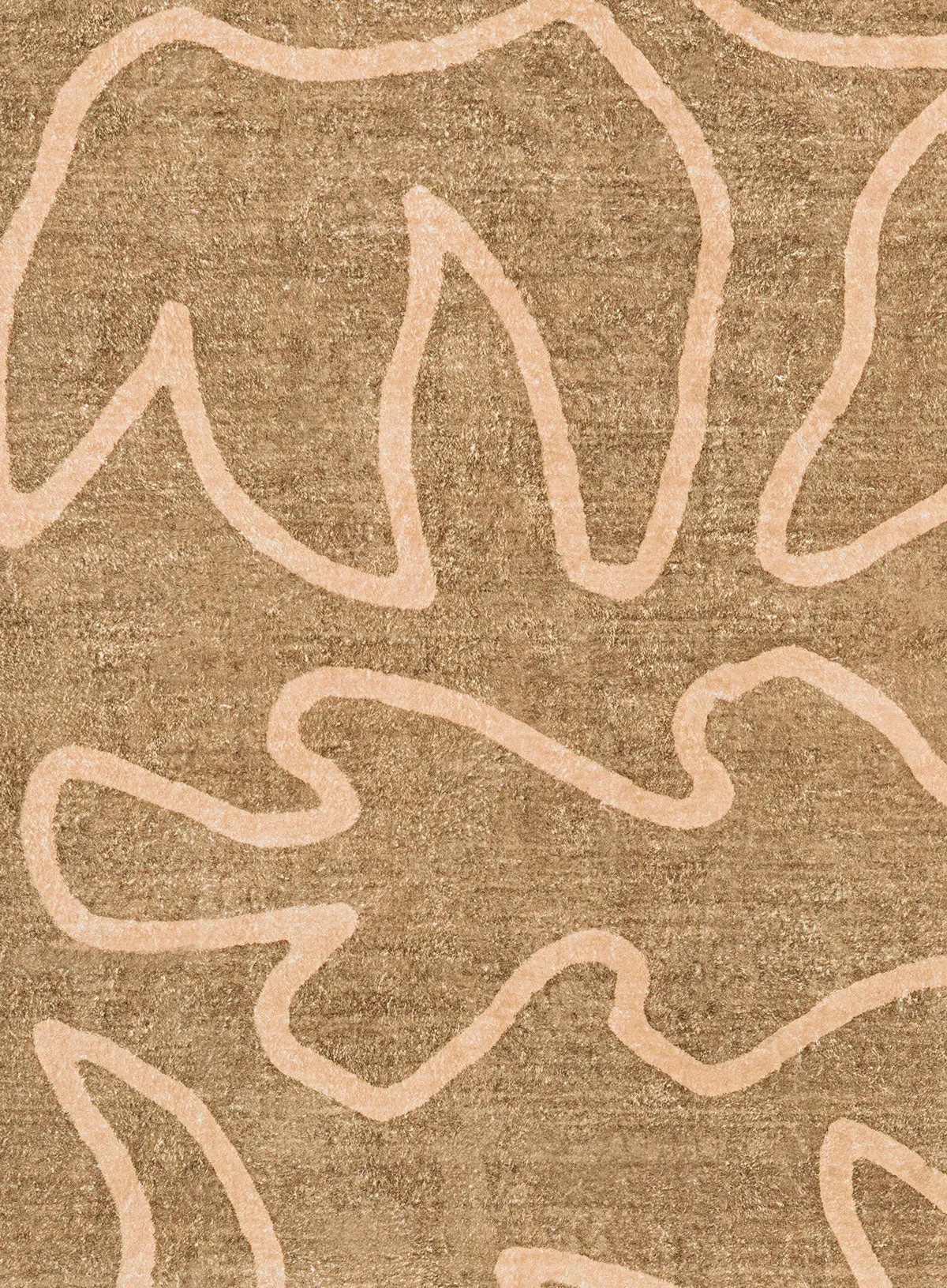 Bruna Brown Hand Drawn Washable Rug