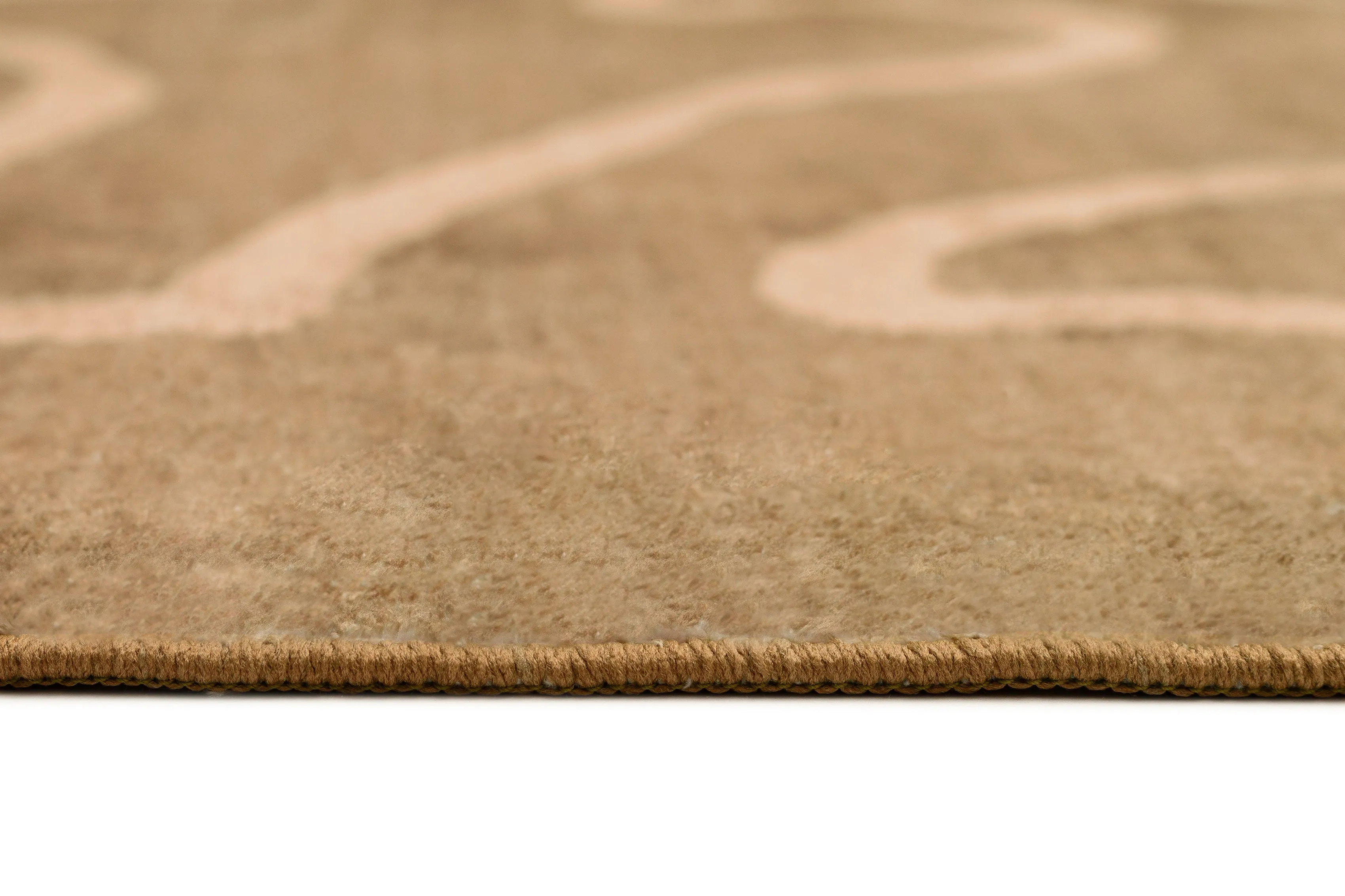 Bruna Brown Hand Drawn Washable Rug