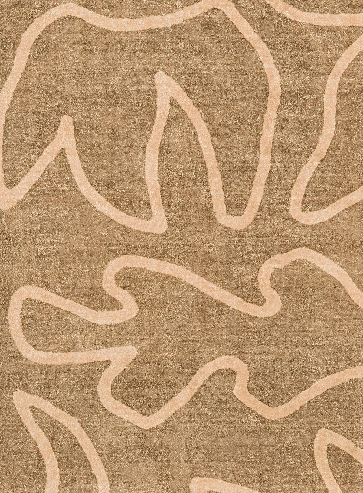 Bruna Brown Hand Drawn Washable Rug