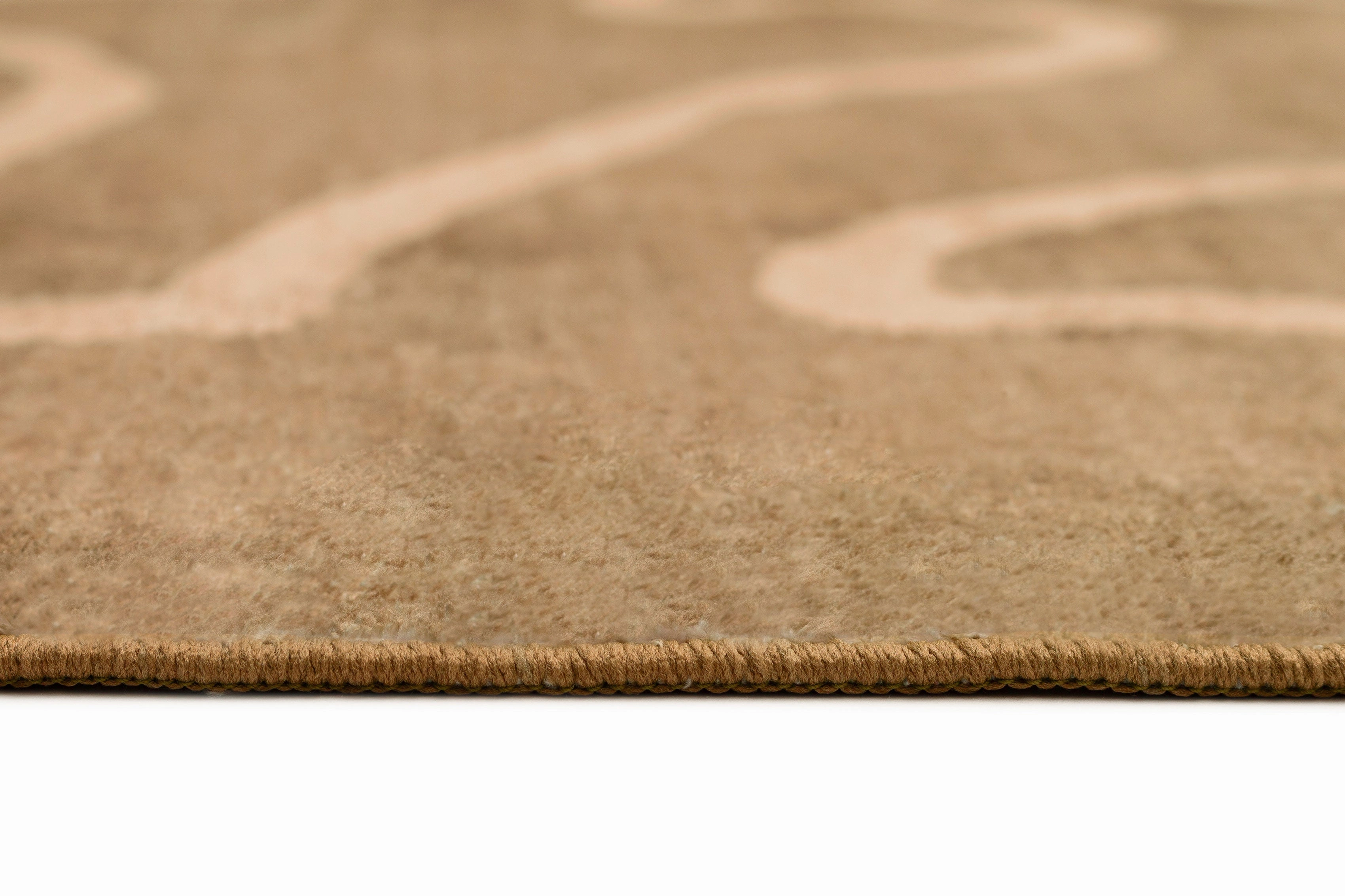 Bruna Brown Hand Drawn Washable Rug