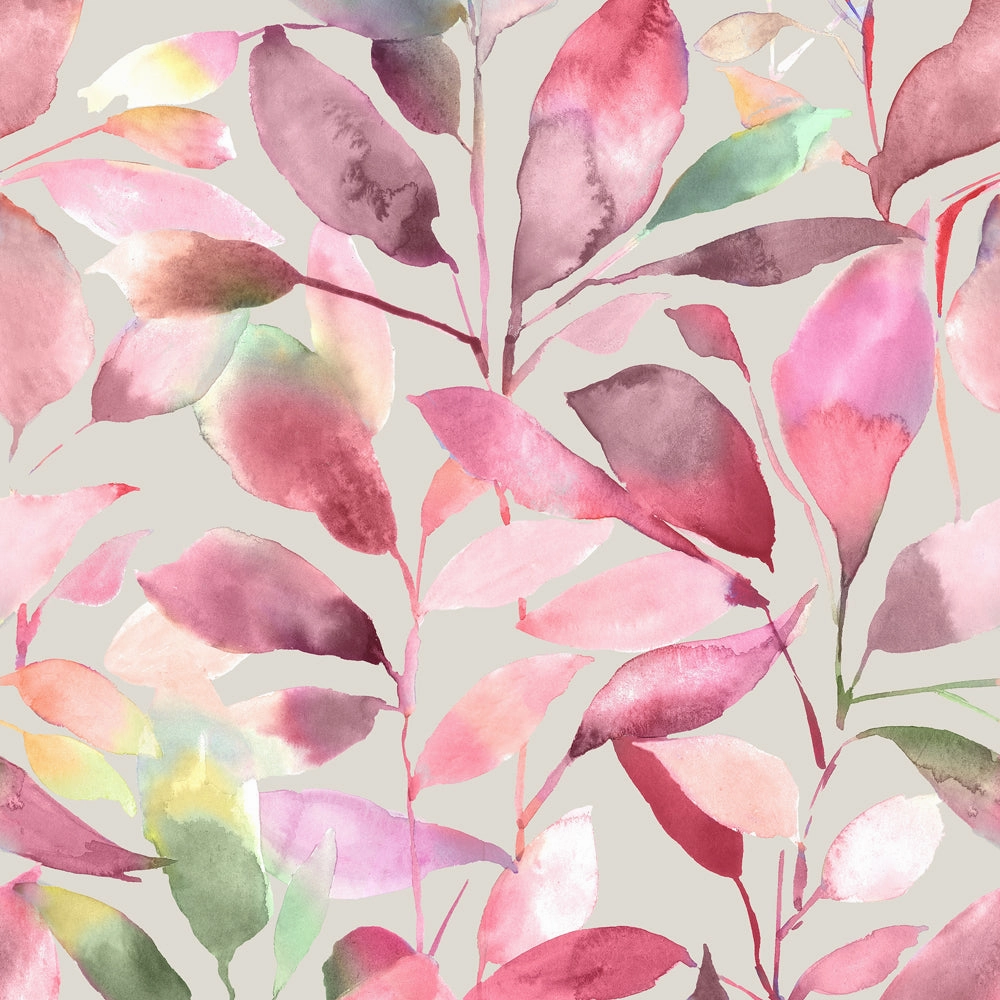 Brympton Printed Cotton Made to Measure Roman Blinds Raspberry