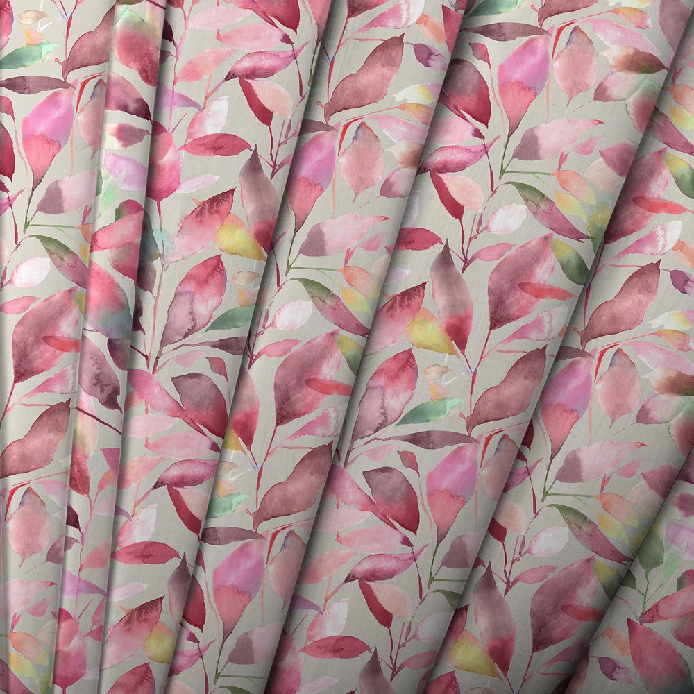 Brympton Printed Cotton Made to Measure Roman Blinds Raspberry