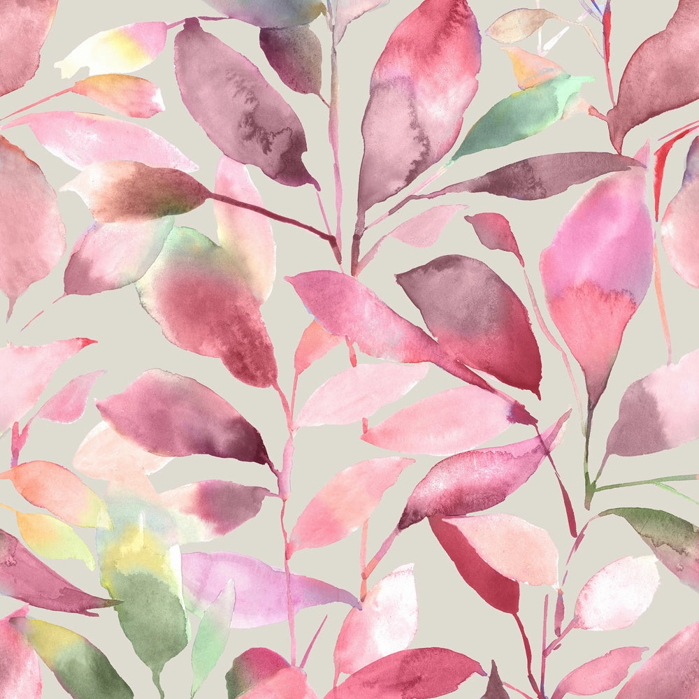 Brympton Printed Cotton Made to Measure Roman Blinds Raspberry