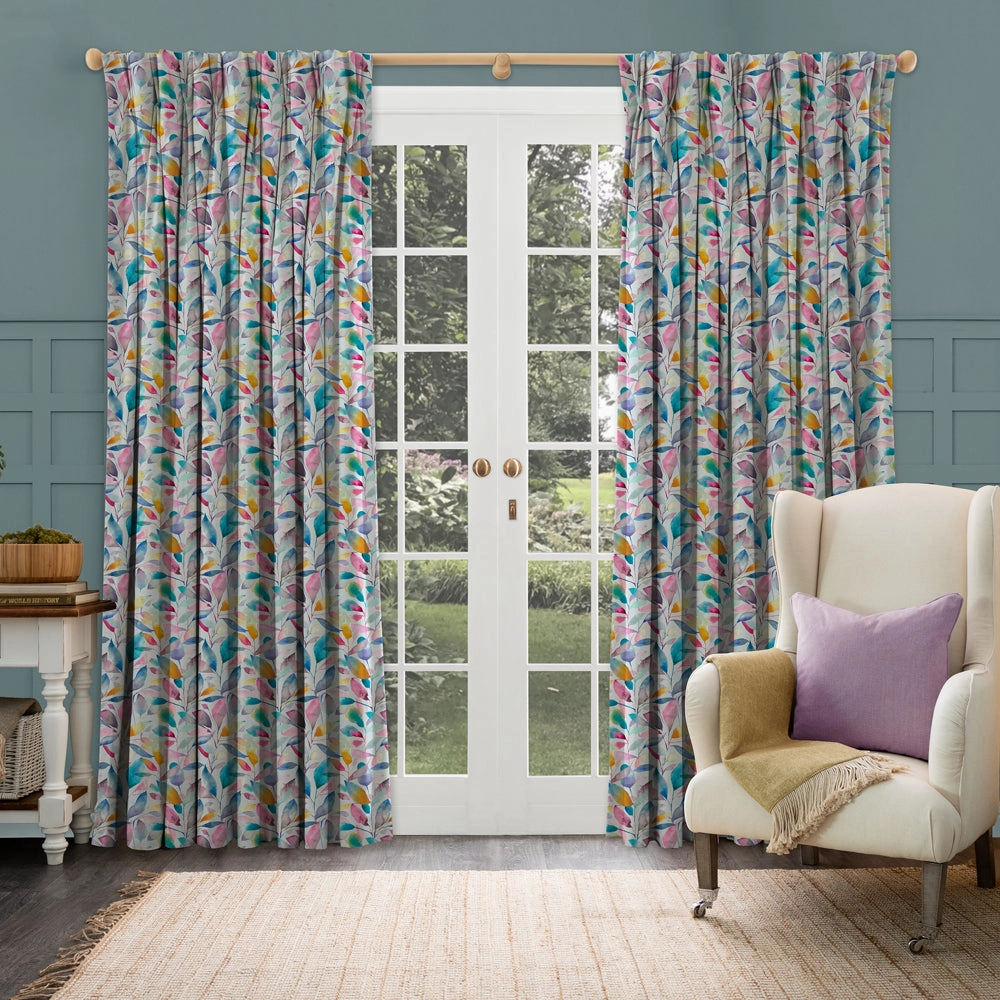Brympton Printed Made to Measure Curtains Cream