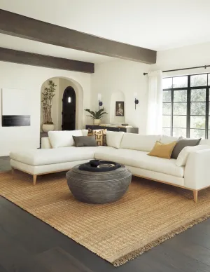 Bryn Handwoven Jute Rugmodern color block patchwork rug