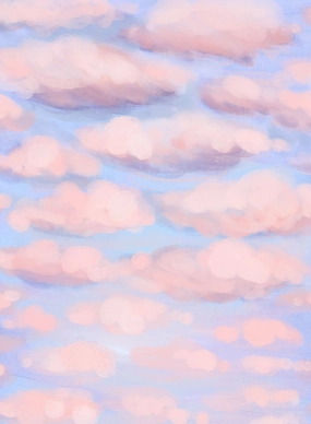 Bubblegum Skies, Muralnordic minimalist wallpaper
