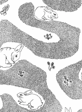 Bunny Burrow, Wallpapernordic minimalist wallpaper
