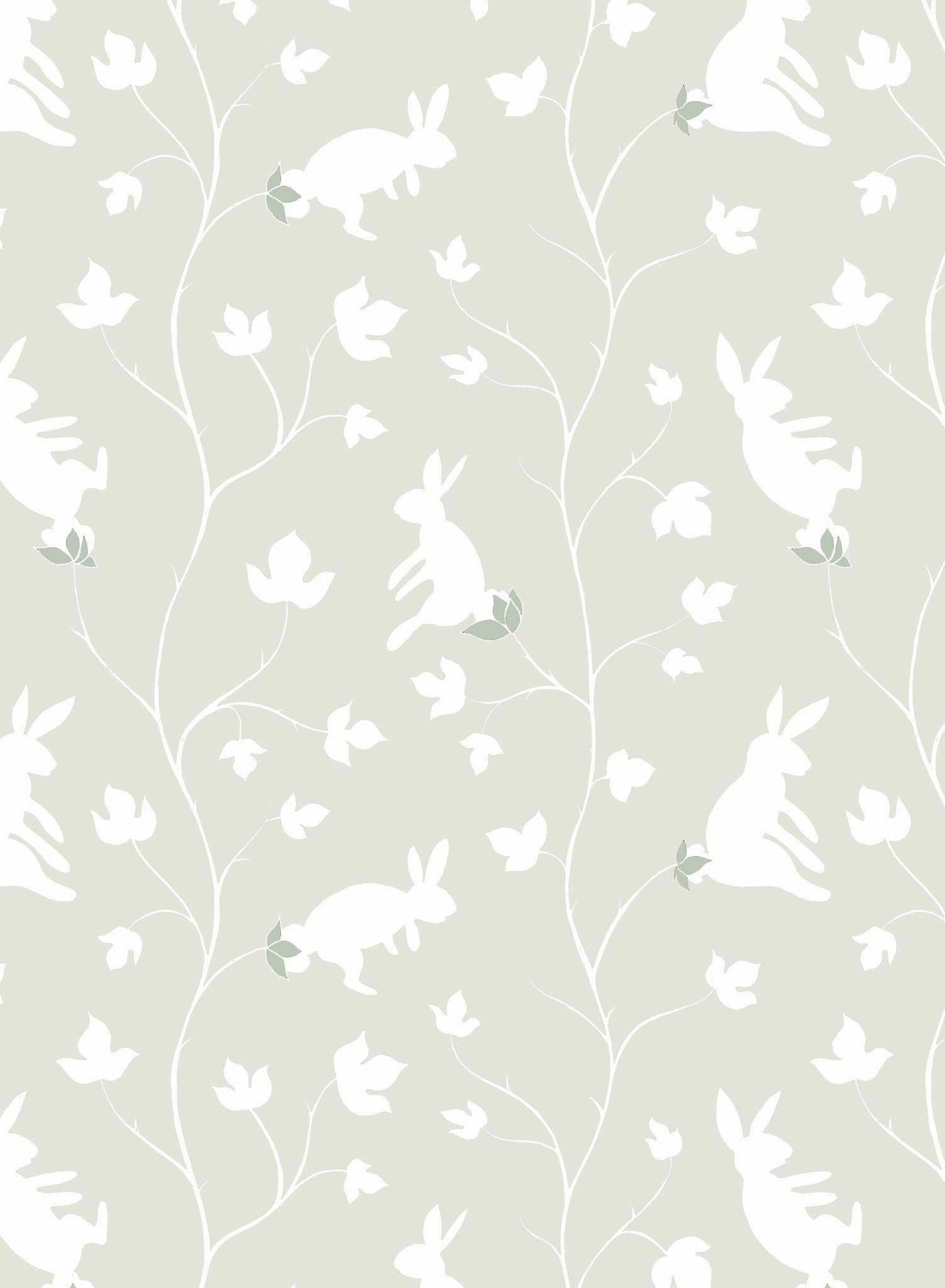 Bunny Tree, Wallpapernordic minimalist wallpaper
