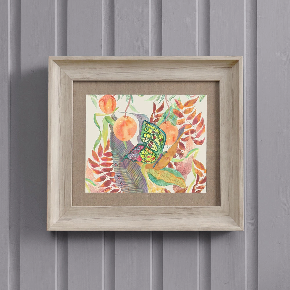 Butterfly Framed Print Birch/Linenmodern home decor ,home decor for bedroom 