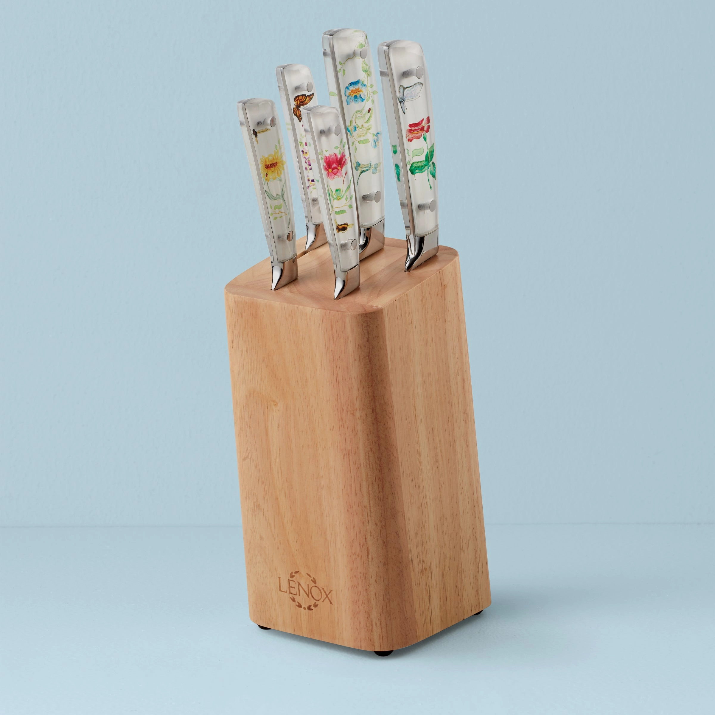 Butterfly Meadow 6 Piece Cutlery Block Setmodern kitchen decor ,kitchen dinner set ,dinnerware 