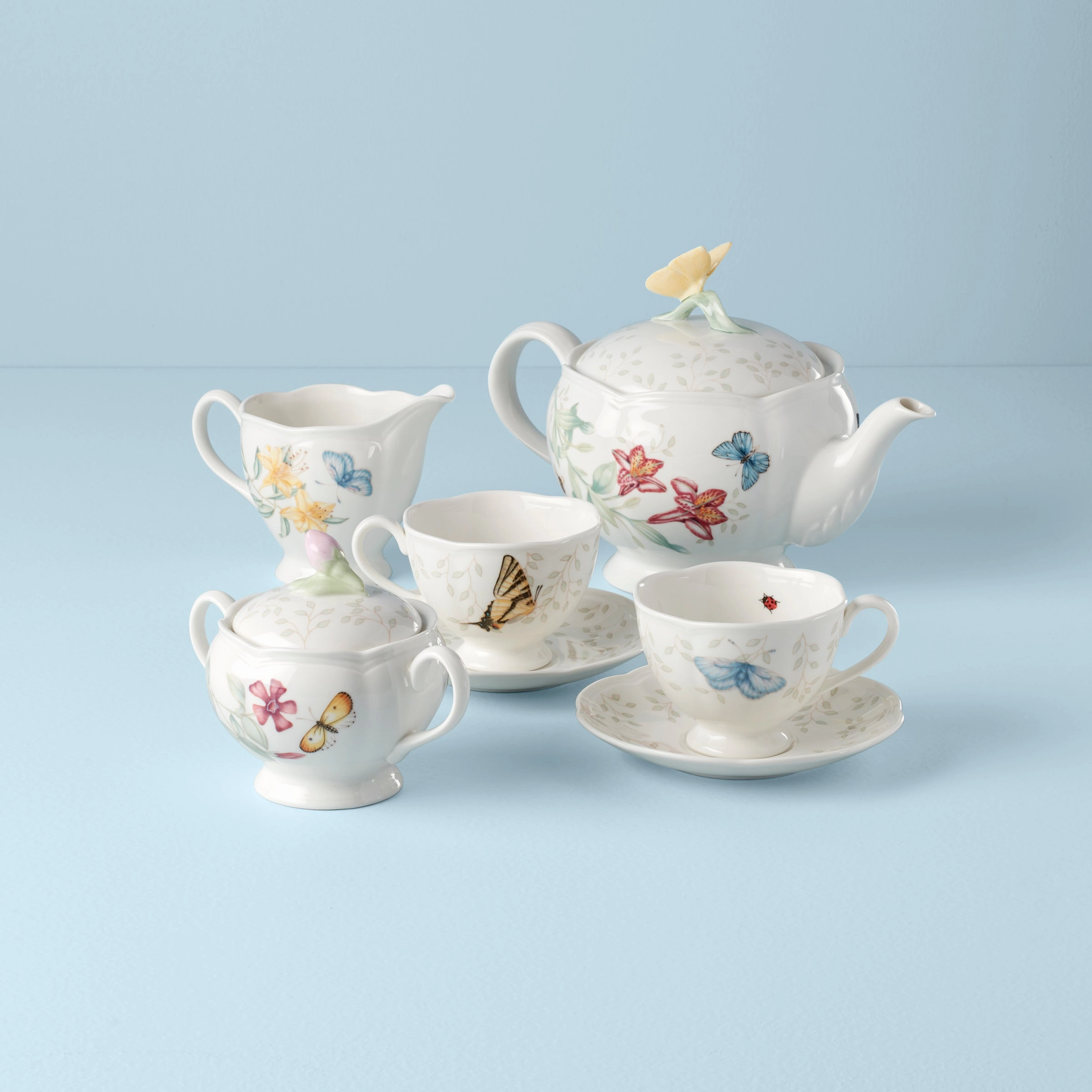 Butterfly Meadow 7-Piece Tea Setglass cups ,personalized mugs 