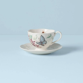 Butterfly Meadow Blue Cup & Saucerglass cups ,personalized mugs 