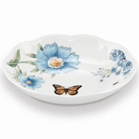 Butterfly Meadow Blue Pasta Bowlmodern kitchen decor ,kitchen dinner set ,dinnerware 