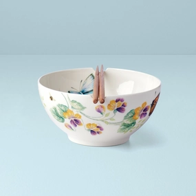 Butterfly Meadow Bowl & Chopsticksmodern kitchen decor ,kitchen dinner set ,dinnerware 