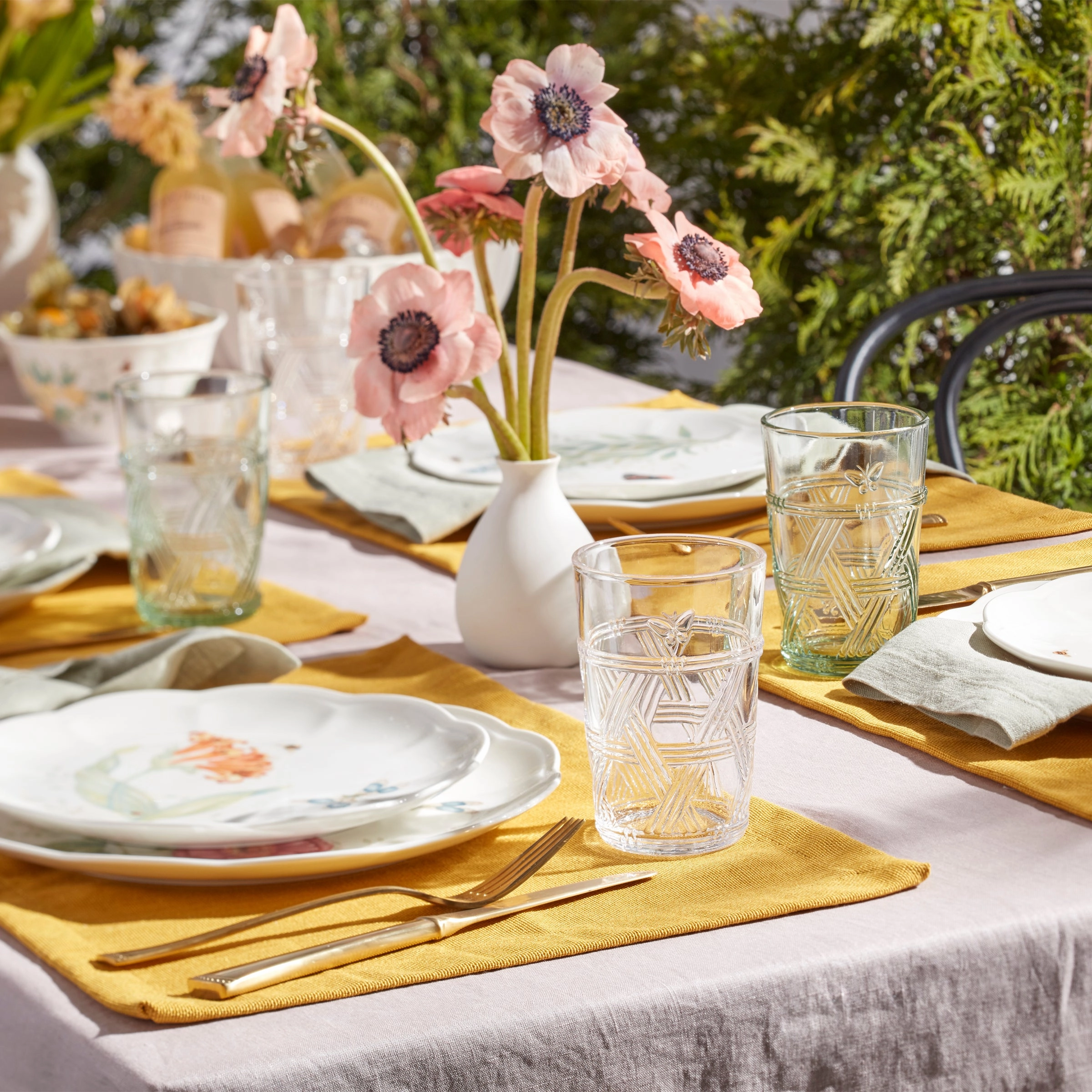 Butterfly Meadow Clear Tall Glasses - Set Of 4