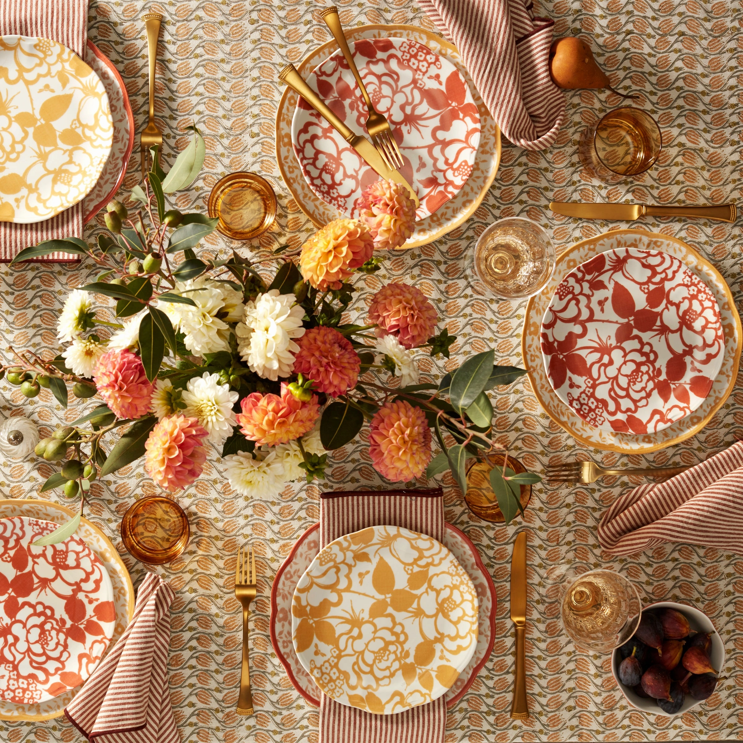 Butterfly Meadow Cottage Goldenrod Accent Plates - Set of 4