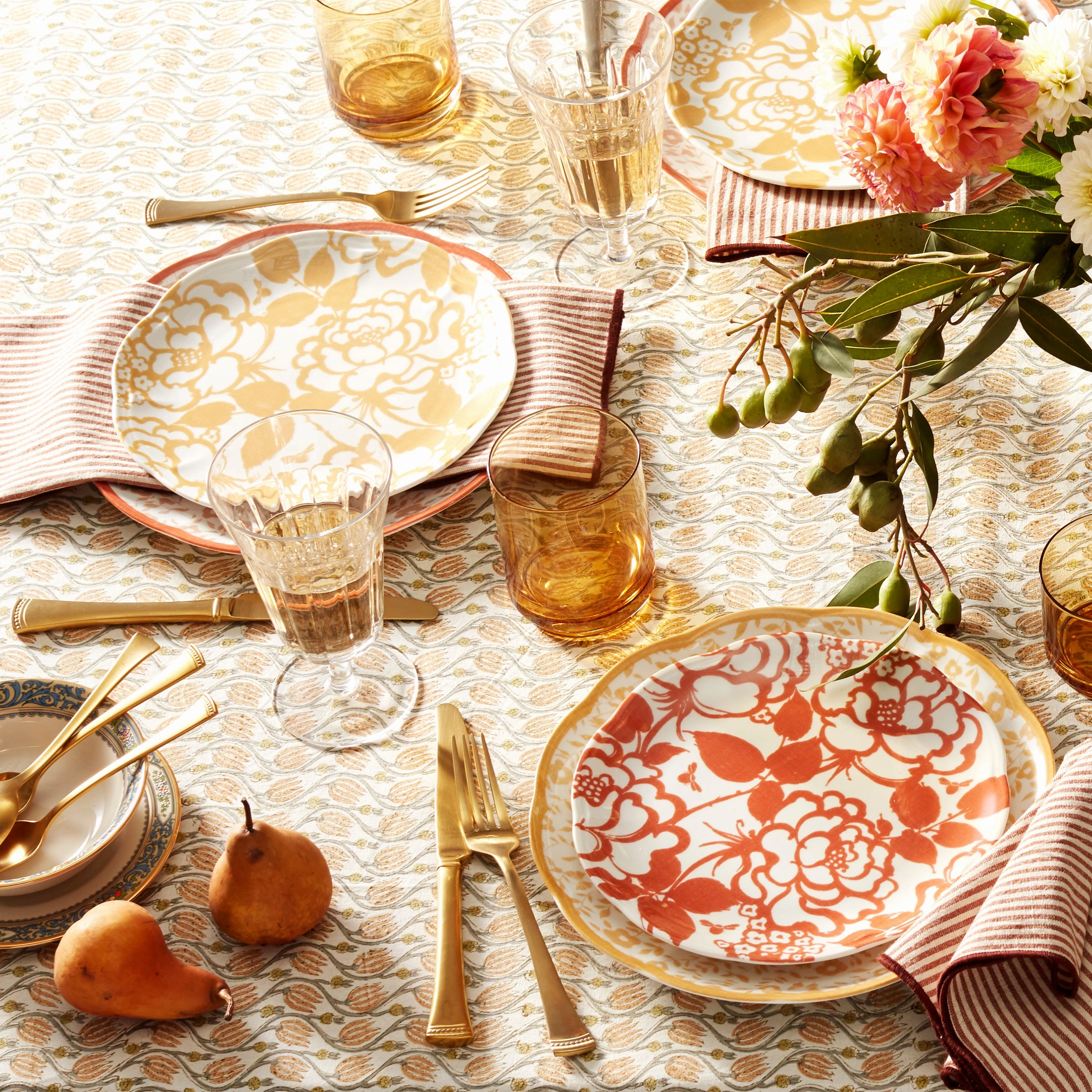 Butterfly Meadow Cottage Goldenrod Accent Plates - Set of 4