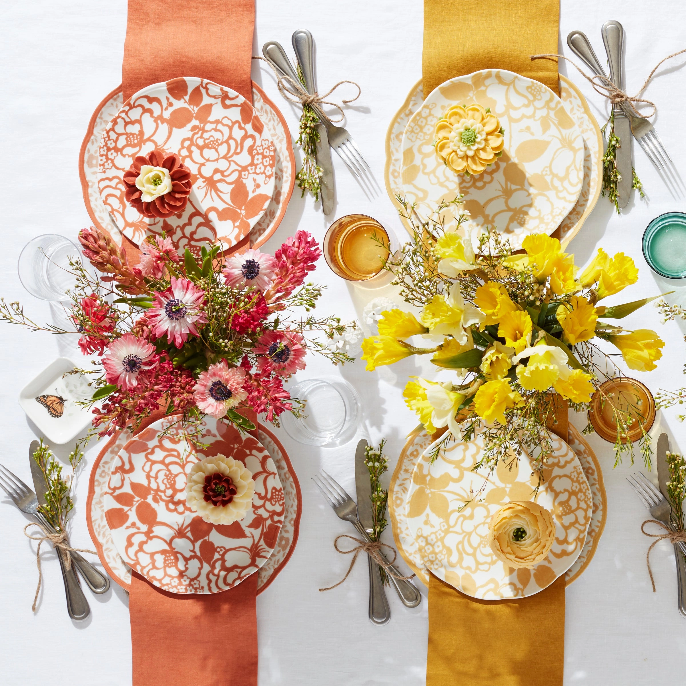 Butterfly Meadow Cottage Goldenrod Accent Plates - Set of 4
