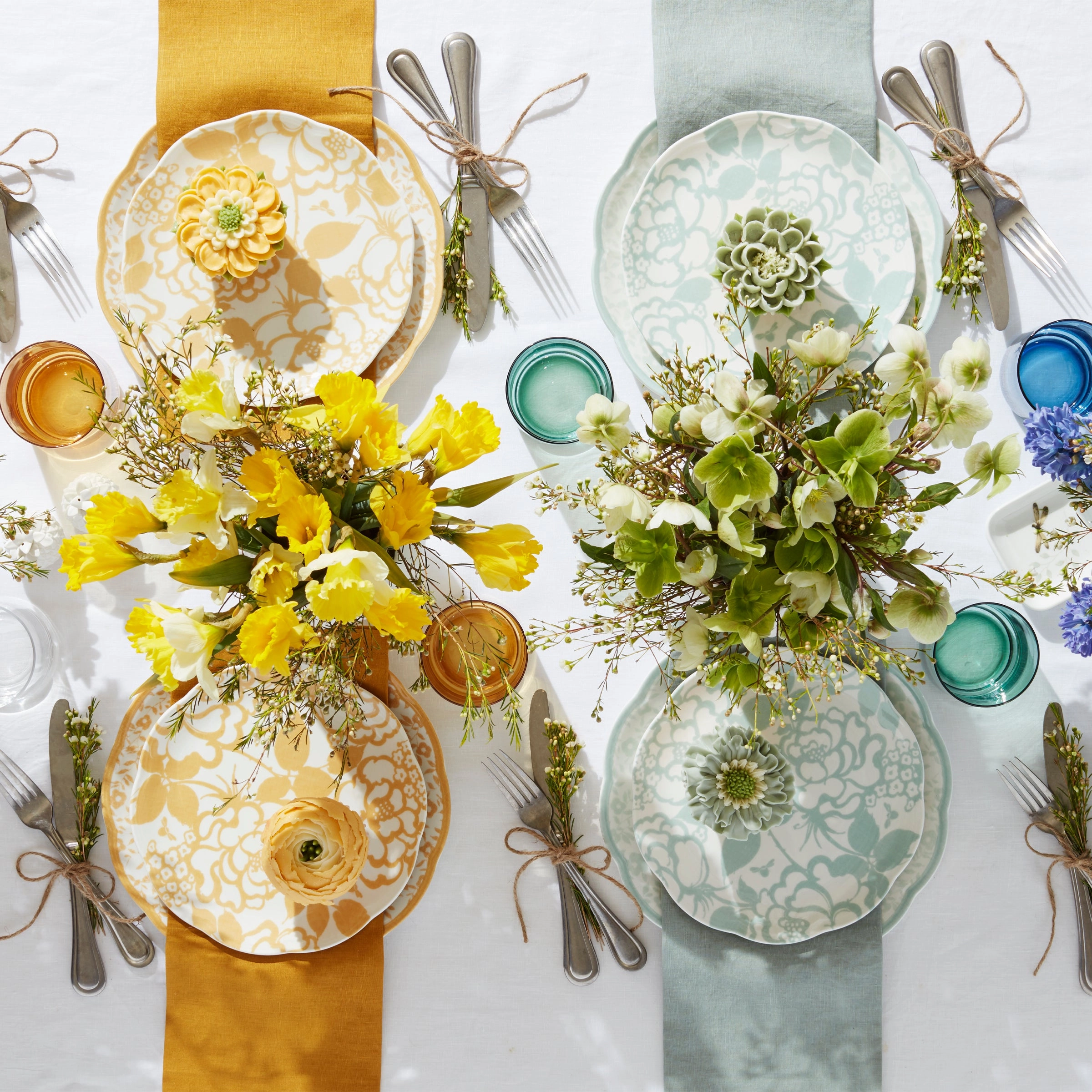 Butterfly Meadow Cottage Goldenrod Accent Plates - Set of 4
