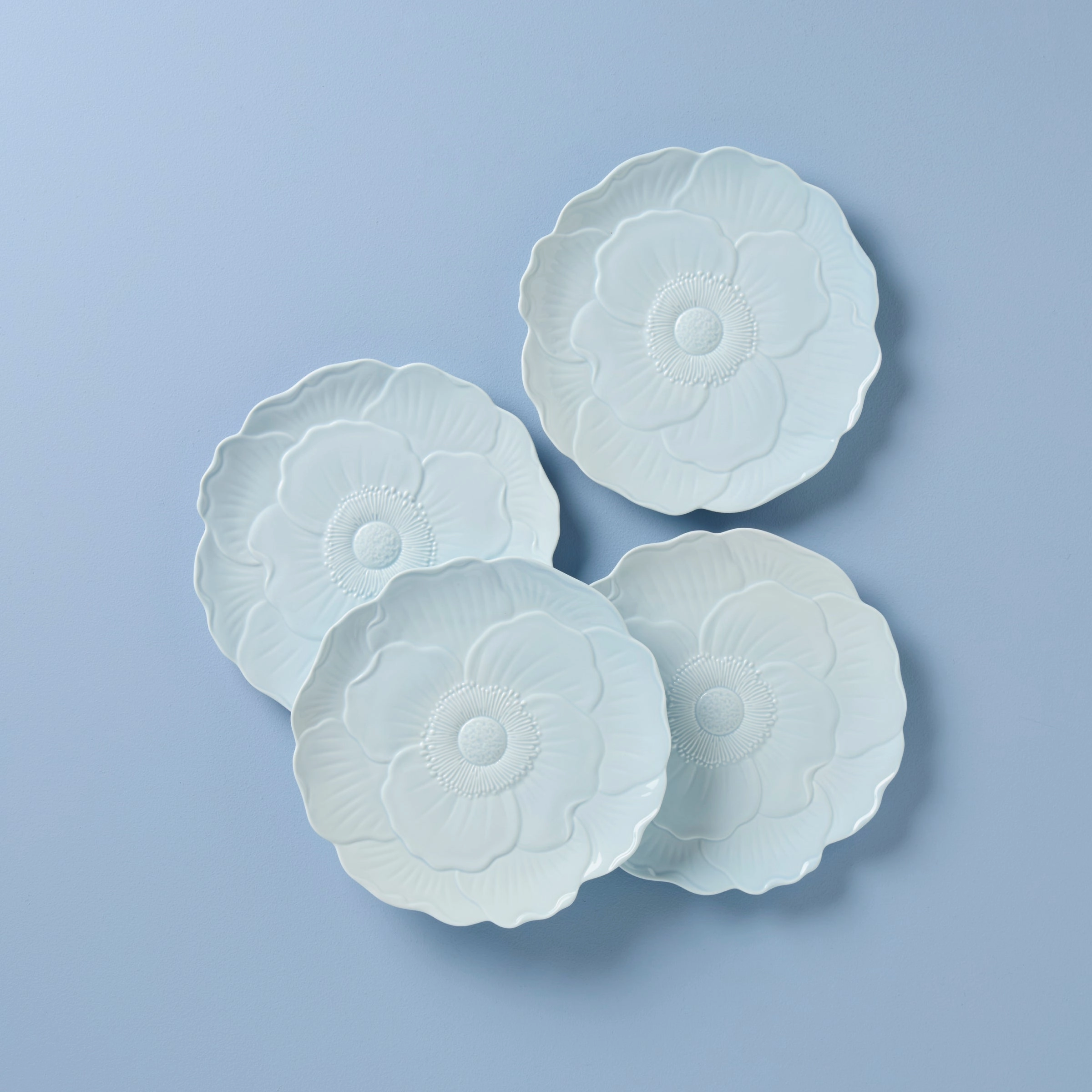Butterfly Meadow Floral Blue Accent Plates - Set of 4modern kitchen decor ,kitchen dinner set ,dinnerware 