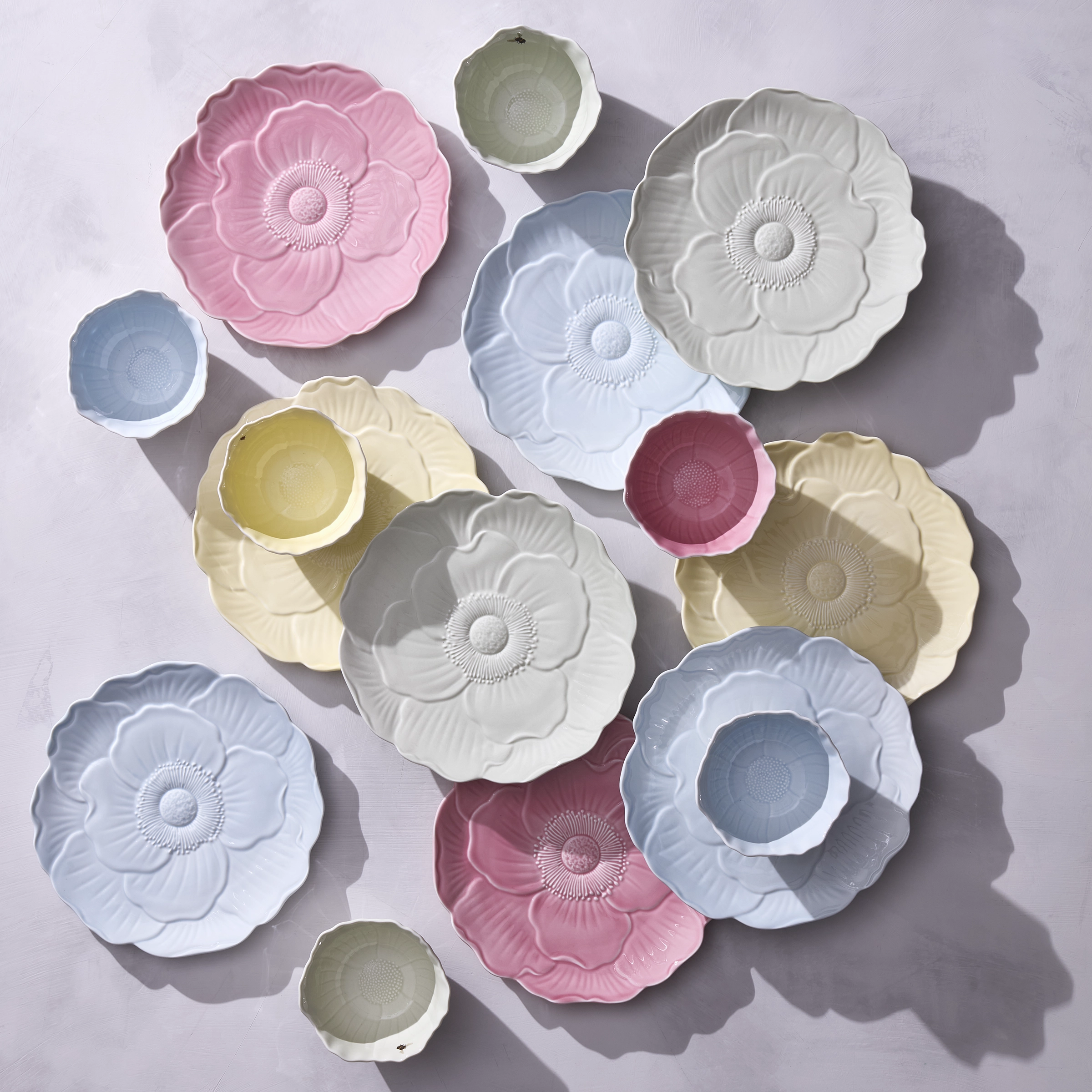 Butterfly Meadow Floral Blue Accent Plates - Set of 4