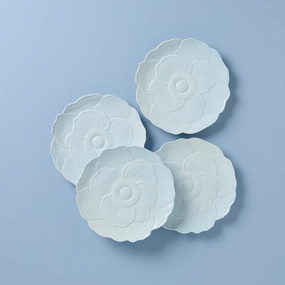 Butterfly Meadow Floral Blue Accent Plates - Set of 4modern kitchen decor ,kitchen dinner set ,dinnerware 
