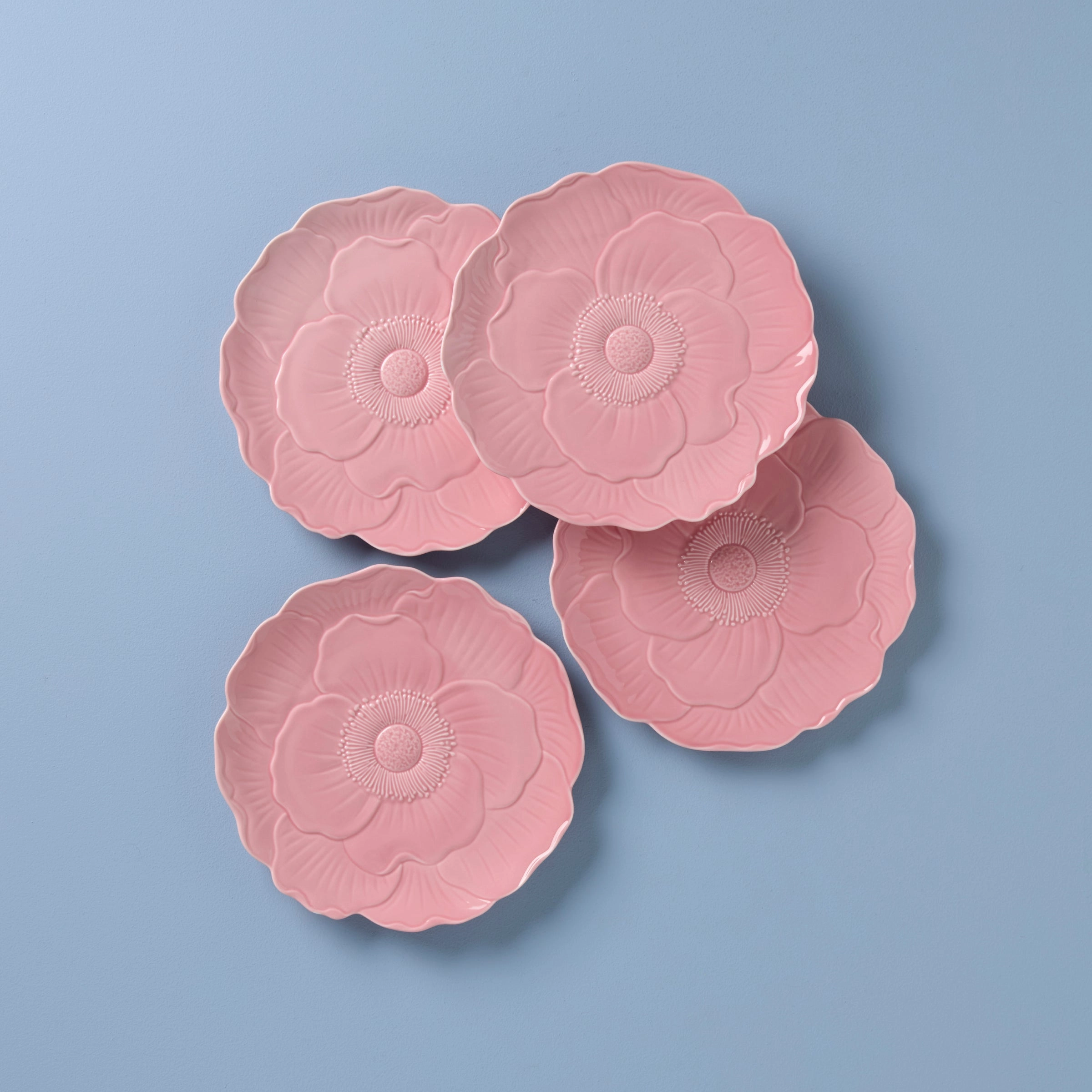 Butterfly Meadow Floral Pink Accent Plates - Set of 4modern kitchen decor ,kitchen dinner set ,dinnerware 