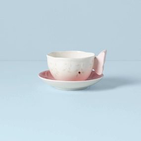 Butterfly Meadow Floral Pink Cup & Saucermodern kitchen decor ,kitchen dinner set ,dinnerware 
