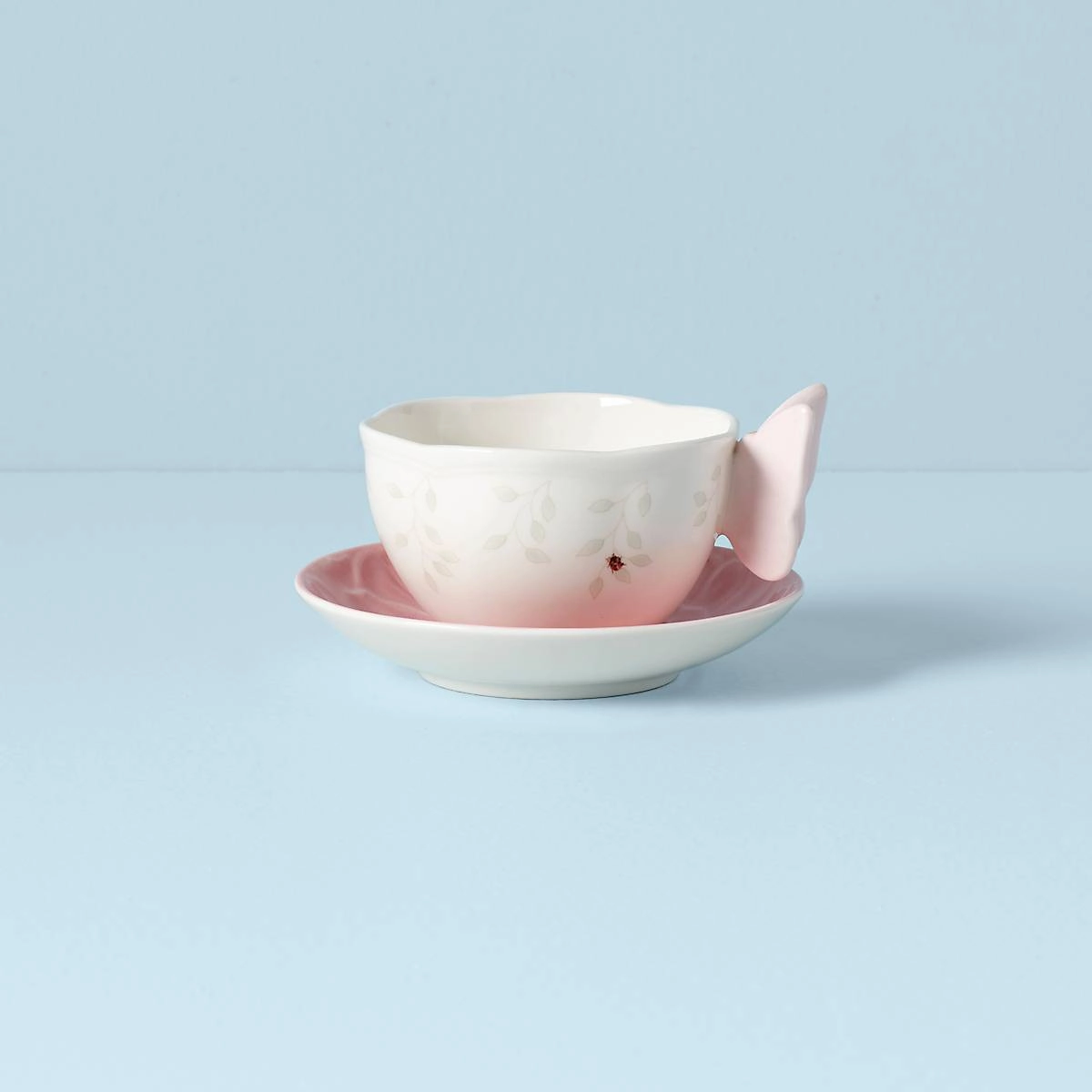 Butterfly Meadow Floral Pink Cup & Saucermodern kitchen decor ,kitchen dinner set ,dinnerware 