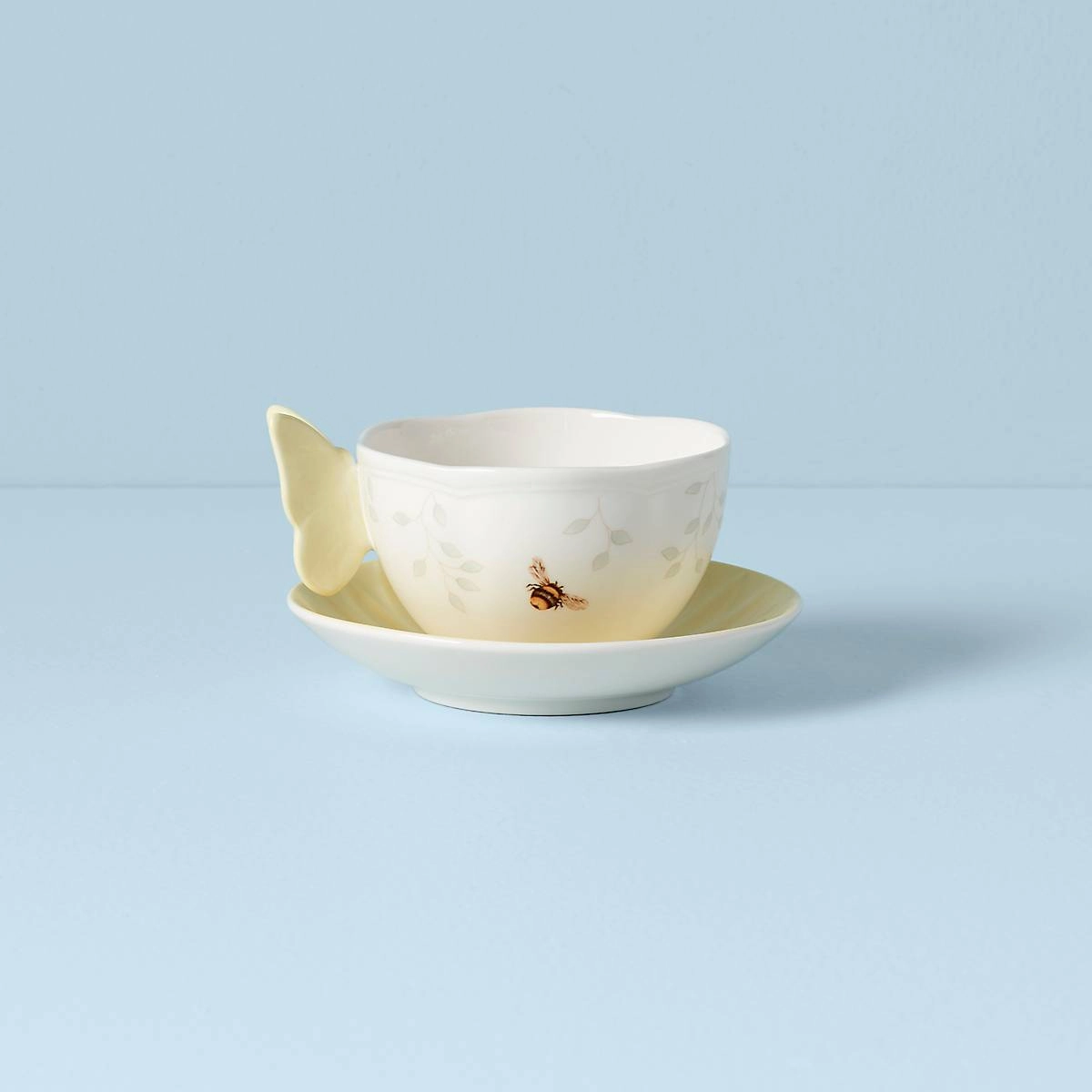 Butterfly Meadow Floral Yellow Cup & Saucer