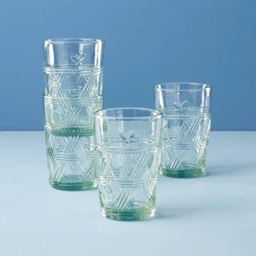 Butterfly Meadow Green Tall Glasses - Set Of 4glass cups ,personalized mugs 