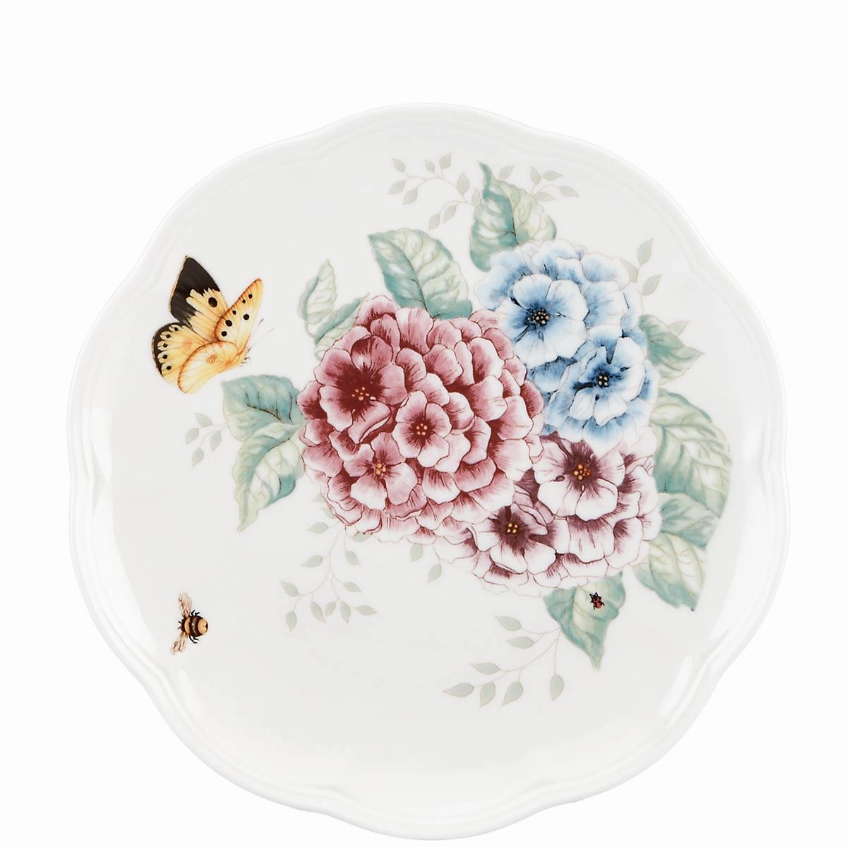 Butterfly Meadow Hydrangea 12-Piece Dinnerware Set