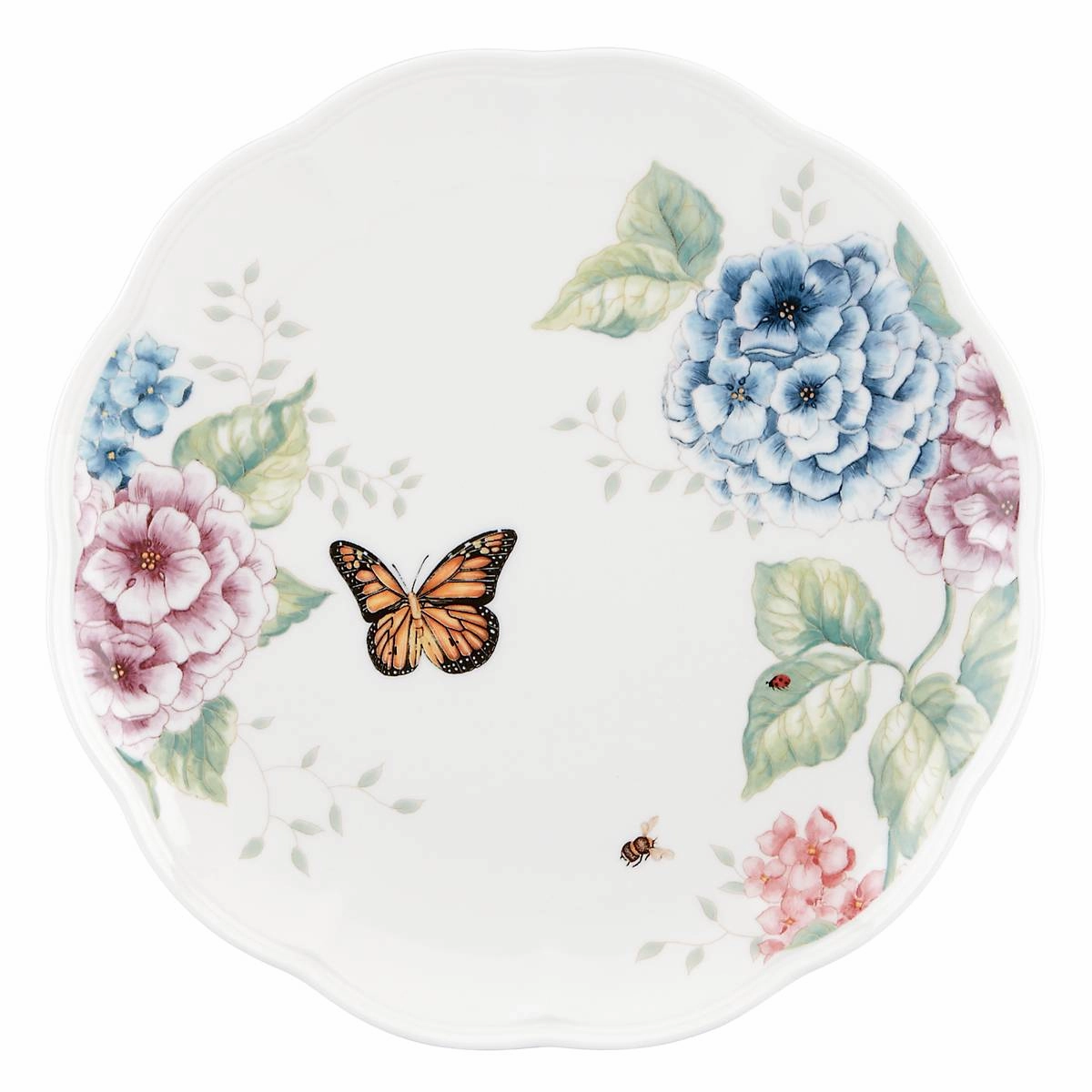 Butterfly Meadow Hydrangea 12-Piece Dinnerware Set