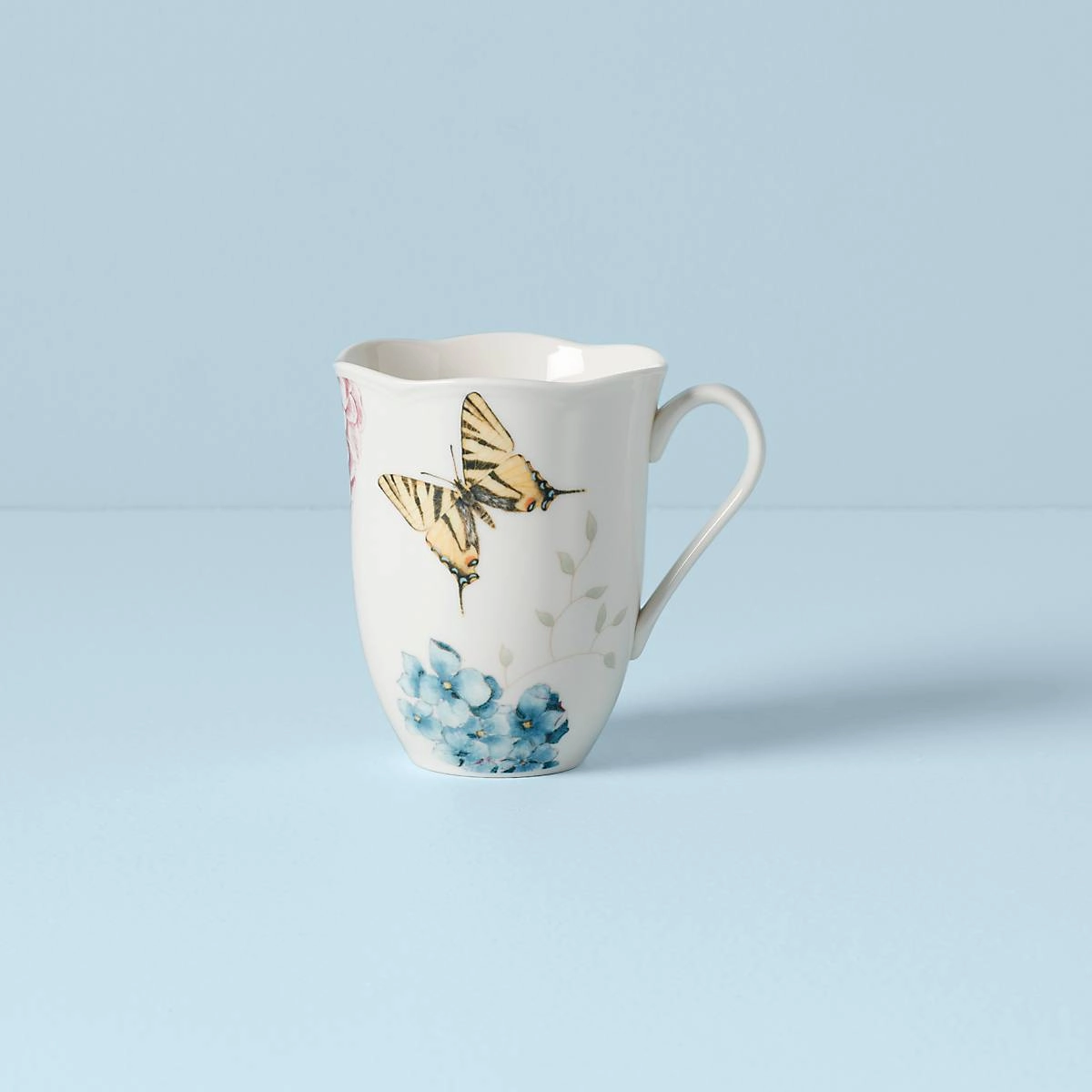 Butterfly Meadow Hydrangea Mugglass cups ,personalized mugs 