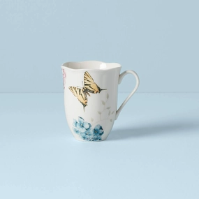 Butterfly Meadow Hydrangea Mugglass cups ,personalized mugs 