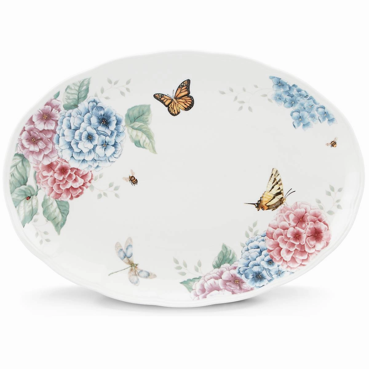 Butterfly Meadow Hydrangea Oval Platter