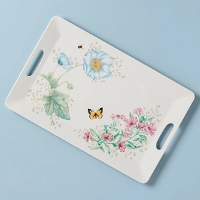 Butterfly Meadow Melamine Handled Trayafternoon tea dessert tray