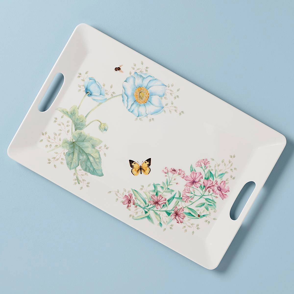 Butterfly Meadow Melamine Handled Trayafternoon tea dessert tray